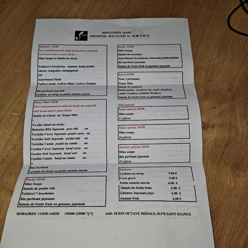 Asahi - Menu Image 3